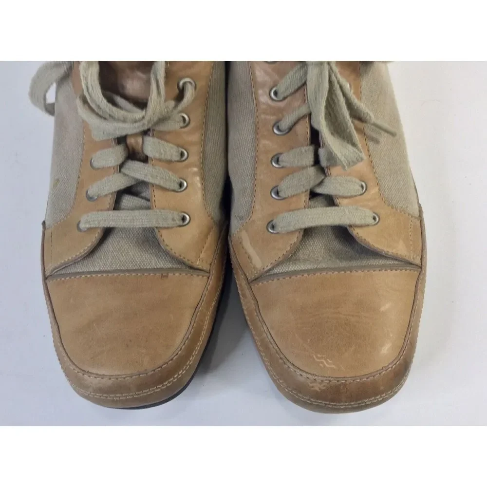 Timberland Shoes Size 12 Leather & Canvas Casual‎ Mens Medium Tan Caramel